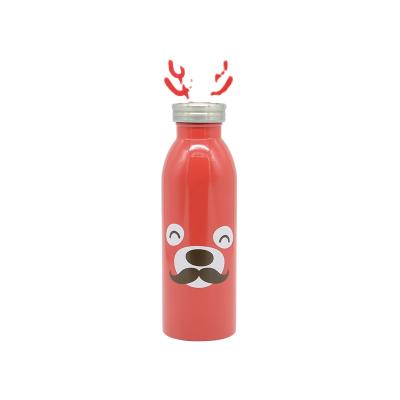 China Viable Hot Product Cute Kids Cup Prefer 300ml 480ml 600ml Stainless Steel D-wall Water Bottle With Silicone Buckle for sale