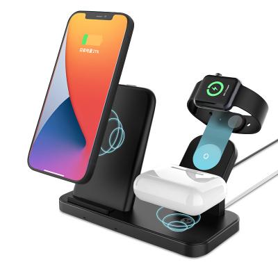 China Smart Watch 3 in 1 One Qi Fast Wireless Charging Dock for Apple Watch for Airpods pro for iphone 3in1 Wireless Charger for sale