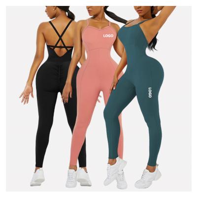 China New QUICK DRY Gym Yoga Sports Set Fitness Tracksuits Female Running Workout Clothes Comfortable Breathable Sports Wear 2 Piece Jumpsuit for sale