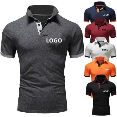 China Polo Shirt Men's Polo Shirts Tshirts With Logo Custom Logo Printed Anti-Wrinkle Polyester Cotton T-shirts Plain Men's Polo Shirt for sale