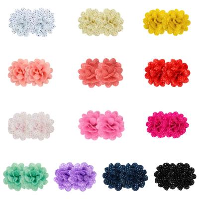 China Shoe Buckle Flower Shoe Buckle Decoration Cloth Art Accessories Colorful Children Cloth For Shoes Sandal Customized As Picture 10 pcs for sale