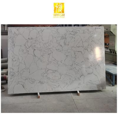 China Eco-friendly BOTON STONE 20mm Chinese Artificial Marble Kitchen Engineered White Artificial Marble Production Line for sale