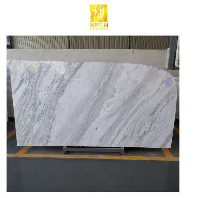 China Good White Marble Tile Gray Veins Marble Wall Panel From Greece Volakas Modern STONE Factory BOTON Prices for sale