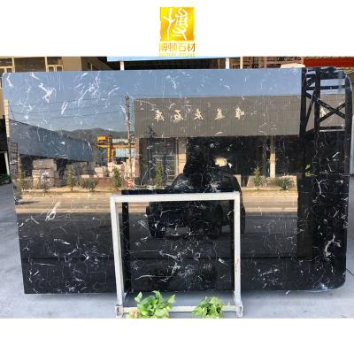 China Modern In Stock Product Black Rose Marble Tile With White Veins Black Marble Slab For Sale for sale