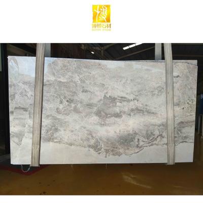 China STONE Gray Black Marble Slab Tundra Gray Marble Slabs Armani-Grey-Marble by BOTON Modern for sale