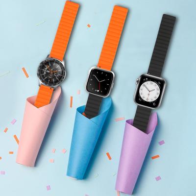 China Quick Release Replacement New Design Silicone Magnetic Watch Band 38mm 40mm MS01 for sale