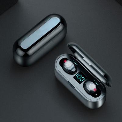 China High quality On-ear tws wireless invisible earbuds BT5.0 F9 with 2000mah power bank headset for sale