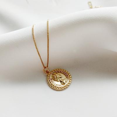 China 925 Sterling Sliver Elizabeth Queen Chokers Statement Pendant Jewelry Necklaces 925 Sterling Sliver Elizabeth Queen Chokers Necklaces Gold Color Round Coin Disc Choker Necklaces for sale