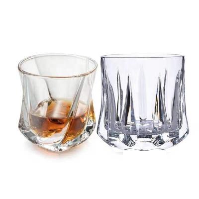 China Inventory 345ml 280ml Pumpkin Shape Crystal Whiskey Glasses Whiskey Glass Macallan Tumbler for sale