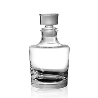 China Wholesale Minimalist Glass Decanter 26 Ounce Round Plain Whiskey Cheap Glass Decanters Fancy Glass Decanter for sale