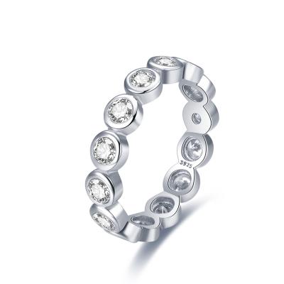 China CCZ High Quality Diamond Eternity Ring 925 Sterling Silver Classic Women's Jewelry RINNTIN SR225 For Wedding for sale