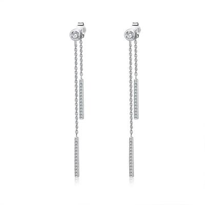 China RINNTIN SE294 2020 Fashion Tassel Earrings 925 Sterling Silver Stud Earrings For Women for sale