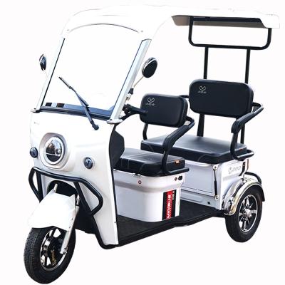 China New Energy Leisure Three Seats 3 Wheel Electric Passenger Multimedia Trike Open Body Tricycle Small For Elderly Adult for sale