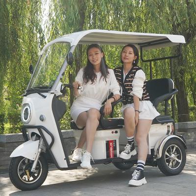 China Passenger Electric Tricycle Singing New Energy Leisure Three Seats 3 Small Wheel Electric Open Body Tricycle For Elderly Adult for sale