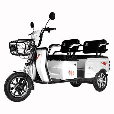 China New energy leisure three wheel electric passenger trike open body tricycle small seats 3 for adult aged low price for sale