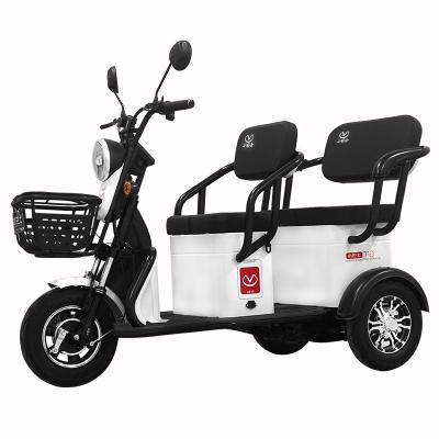 China New Energy Leisure Three Seats 3 Wheel Electric Cargo Trike Open Body Tricycle Small For Cargo for sale