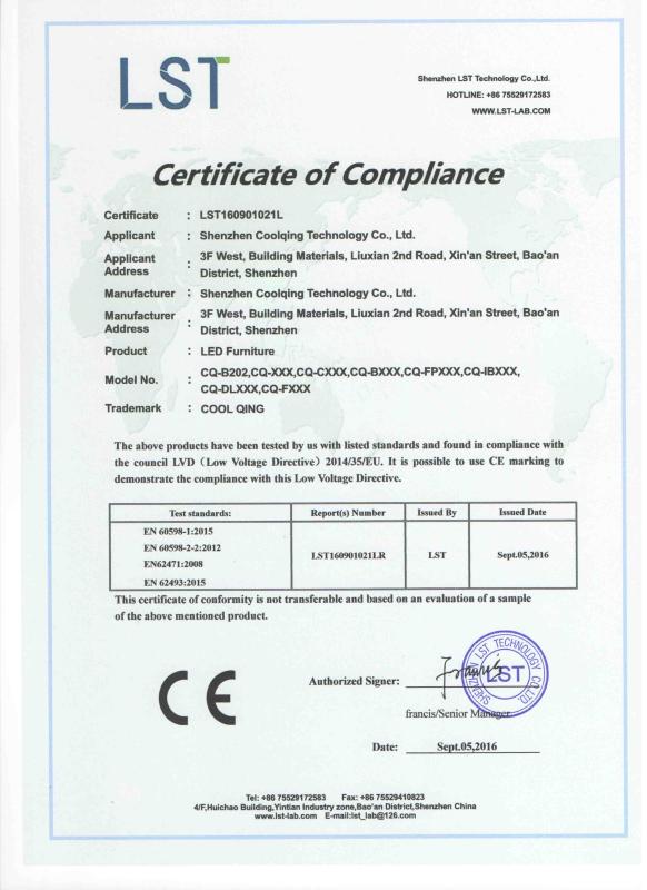 CE - Shenzhen Coolqing Technology Co., Ltd.