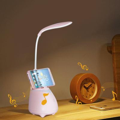 China Light Multi Function Table LED Table Light Radio Connect to Phone Speaker Fill Foldable Desk Light for Home for sale