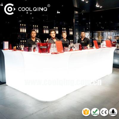 China Hotel bar counter/pe cool illuminated led disco light bar counter for sale