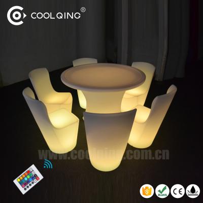 China BAR SET Fancy 16 Long Lasting Color Changing Glow Illuminated Light Up LED Furniture Sofa Chair Table For Event Club for sale