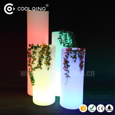 China Garden& home furniture rechargeable luminous led flower pot/colorful flashing flower vase for wedding party and event for sale