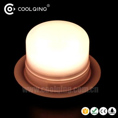 China RGB remote control lighting led rechargeable battery 3.7v size: 10.2*10.2*8.2cm indoor and 10.2cm battery operated rgbled light outdoor for sale