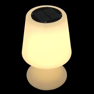 China Garden All In One Unibody Waterproof Solar LED Moon Light Rechargeable LED Table Lamp for sale