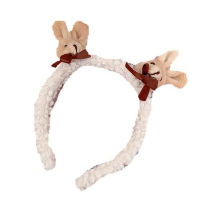 China Latest Korean Headband/Cute Designs Latest Korean Bear/Cute Plush Bunny Pattern Girl Headbands for sale