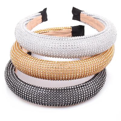 China Fashion/Cute Fashion/Cute Rhinestone Design Headbands Sponge Sidewall Headbands For Teen Girls And Women 2020 for sale