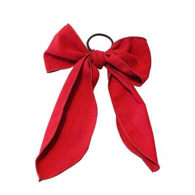 China fashion & Beautiful fashion & Beautiful Big Simple Bow Women Scrunchies 6 Colors Girls Elastic Bowknot Hair Bands for sale