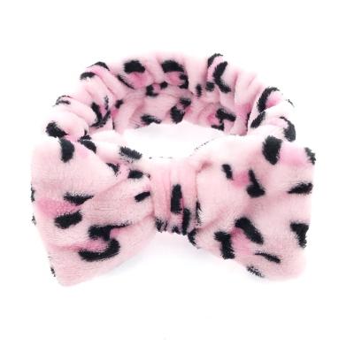 China Korean & Cute Korean & Fashion Cute Coral Velvet Lace Wide Bow Headband Girls Fasion Women Women Face Wash Hair Accessories Makeup Hair Band for sale