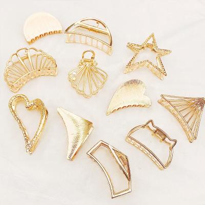 China Korean & Korean Fashion & Fashion Women Simple Metal Hair Claw Alloy Star Claw Clips Girls Heart Hairpins for sale