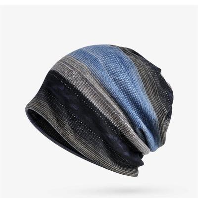 China Autumn Winter Casual Cotton Caps JOINT Women Sport Striped Beanie Hat for sale