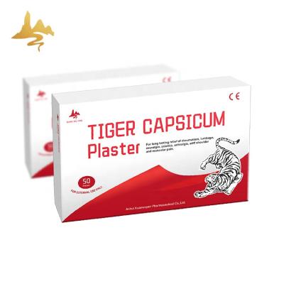 China Body Health Care Cotton Tissues Rheumatism Pain Relief Disposable White Patch Tiger Capsicum Plaster for sale