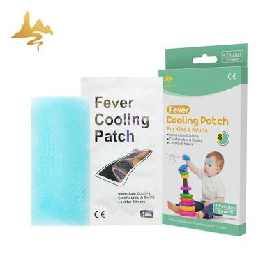 China Fever Care 5x12cm Forehead Fever Reduce Plaster Children Regenerating Hydraulic Gel Cooling Patch for sale