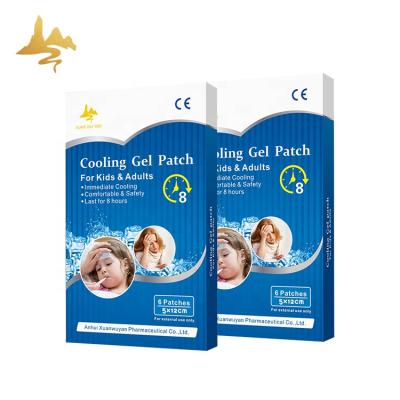 China Suitable for fever and regeneration. Disposable Natural Menthol Plaster Cool Protective Baby Fever Relieving Gel Cooling Patch for sale