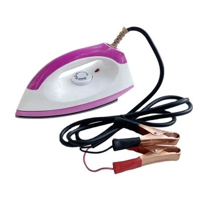 China Dry Iron-Temperature Function Adjustable Dry DC 12V 80W/100W Mini Solar Electric Iron for sale