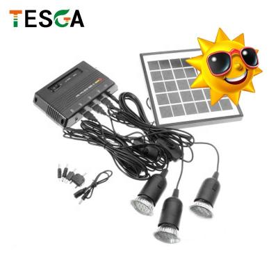 China DC 4W Home Solar Lighting Kit With 3000MAH Lithium Battery for sale