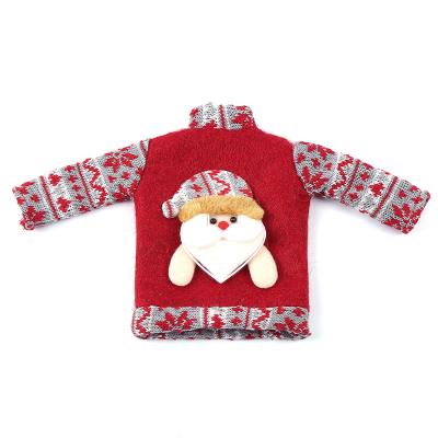 China 4: Santa Claus Top Selling Santa Wine Bottle Cover Christmas Home Decoration Knitting Christmas Wine Bottle Cover for sale