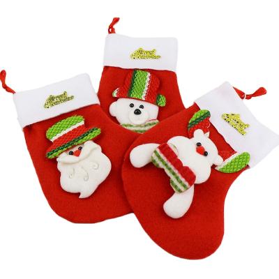 China Santa Claus 2021 Indoor Christmas Tree Decoration Popular Hanging Stocking Christmas Party Decoration for sale