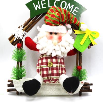 China Christamas Decoration Garland Hanging Sitting Led Christmas Snowman Garland Christmas Decoration Pendants Exhibits Home Festive Decorations for sale