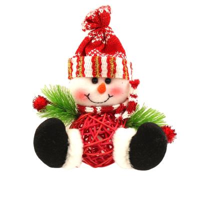 China Santa Claus 2021 New Factory Direct Sales Snowman Puppet Plush Doll Christmas Decoration Window Stage Layout Pendant Crafts for sale