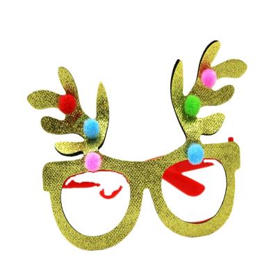 China Popular Christmas Tree Glass Cartoon Christmas Dress Up Toy Glasses Fun Christmas Tree Antlers Decoration Novelty Christmas Glasses for sale