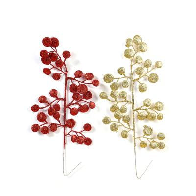 China Fashionable high quality plastic leaf ornaments factory direct sale Christmas tree decoration for sale