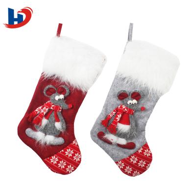 China Festival Home Decoration Wholesale Christmas Gift Decoration Christmas Felt Jars / Stockings for sale