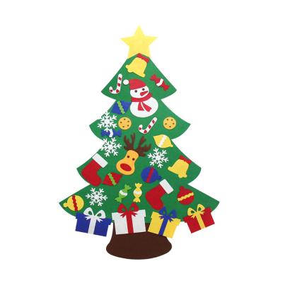 China Home Decoration Mini Christmas Decoration Hanging Ornament Wholesale Festival Felt Christmas Tree for sale