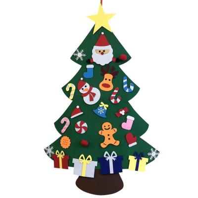 China Festival Home Decoration Customized Huge Christmas Tree Ornaments Wall Sticker Decoration Felt Christmas Tree for sale