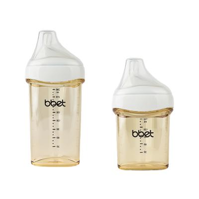 China ODM Free Custom Infant Baby OEM BPA Logo Feeding Bottle Triangular Bottle Body Design Patent Feeding Bottle for sale