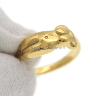 China TRENDY Fashion Women Gold Plated Jewelry Female Body Ring 18k Stainless Steel Female Sexy Ring R5116 for sale