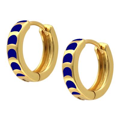 China FASHIONABLE Hot Selling Women's Real Gold Hoop Earrings 14K Gold Plated Lightweight Huggies Thick Hoop Earrings Gold Hoop Earrings for sale